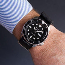 Load image into Gallery viewer, Seiko 5 Sports SKX Automatic Black Dial Black NATO Strap Watch For Men - SRPD55K3