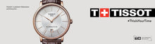 Load image into Gallery viewer, Tissot Carson Premium Powermatic 80 White Dial Brown Leather Strap Watch For Men - T122.407.36.031.00