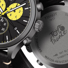Load image into Gallery viewer, Tissot Chrono XL Tour De France Special Edition Black Dial Black Leather Strap Watch for Men - T116.617.36.051.11