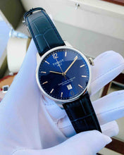 Load image into Gallery viewer, Tissot Chemin Des Tourelles Powermatic 80 Blue Dial Blue Leather Strap Watch for Men - T099.407.16.047.00