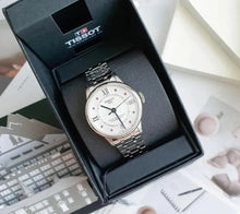 Load image into Gallery viewer, Tissot Chemin Des Tourelles Powermatic 80 Rubies Mother of Pearl Dial Silver Steel Strap Watch For Women - T099.207.11.113.00