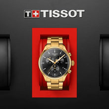 Load image into Gallery viewer, Tissot Chrono XL Classic Black Dial Gold Steel Strap Watch for Men - T116.617.33.051.00