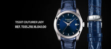 Load image into Gallery viewer, Tissot Couturier Lady Blue Dial Blue Leather Strap Watch for Women - T035.210.16.041.00