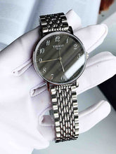 Load image into Gallery viewer, Tissot T Classic Everytime Quartz Black Dial Silver Steel Strap Watch for Men - T109.410.11.072.00