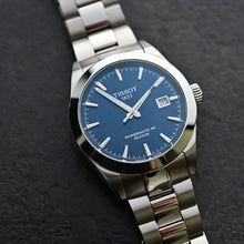 Load image into Gallery viewer, Tissot Gentlemen Powermatic 80 Silicium Blue Dial Silver Steel Strap Watch For Men - T127.407.11.041.00