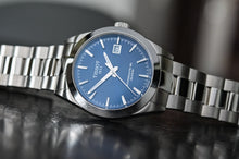 Load image into Gallery viewer, Tissot Gentlemen Powermatic 80 Silicium Blue Dial Silver Steel Strap Watch For Men - T127.407.11.041.00