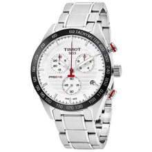 Load image into Gallery viewer, Tissot T Sport PRS 516 Chronograph White Dial Silver Steel Strap Watch For Men - T100.417.11.031.00
