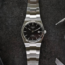Load image into Gallery viewer, Tissot PRX Powermatic 80 Black Dial Silver Steel Strap Watch For Men - T137.407.11.051.00