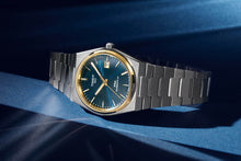 Load image into Gallery viewer, Tissot PRX Powermatic 80 Automatic 18K Gold Blue Dial Silver Steel Strap Watch for Men - T931.407.41.041.00