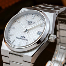 Load image into Gallery viewer, Tissot PRX Powermatic 80 White Dial Silver Steel Strap Watch for Men - T137.207.11.111.00