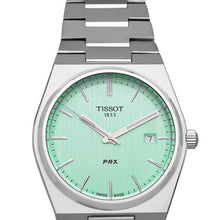Load image into Gallery viewer, Tissot PRX Quartz Light Green Dial Silver Steel Strap Watch for Men - T137.410.11.091.01