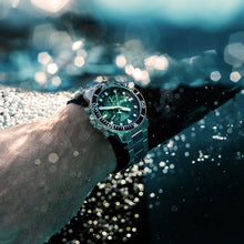 Load image into Gallery viewer, Tissot Seastar 1000 Chronograph Green Dial Silver Mesh Bracelet Watch For Men - T120.417.11.091.00