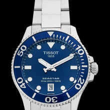 Load image into Gallery viewer, Tissot Seastar 1000 Lady Blue Dial Silver Steel Strap Watch For Women - T120.210.11.041.00