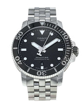 Load image into Gallery viewer, Tissot Seastar 1000 Powermatic 80 Black Dial Silver Steel Strap Watch For Men - T120.407.11.051.00