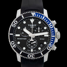 Load image into Gallery viewer, Tissot Seastar 1000 Chronograph Black Dial Black Rubber Strap Watch For Men - T120.417.17.051.02