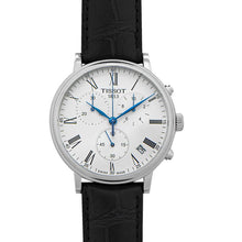 Load image into Gallery viewer, Tissot Carson Premium Chronograph Silver Dial Black Leather Strap Watch For Men - T122.417.16.033.00