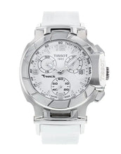 Load image into Gallery viewer, Tissot T Race Lady Chronograph White Dial White Rubber Strap Watch for Women - T048.217.17.017.00