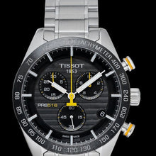 Load image into Gallery viewer, Tissot PRS 516 Chronograph Black Dial Silver Steel Strap Watch For Men - T100.417.11.051.00