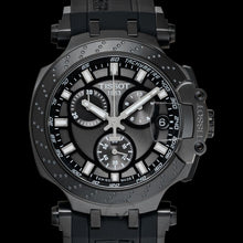 Load image into Gallery viewer, Tissot T Race Chronograph Anthracite Black Dial Black Silicone Strap Watch For Men - T115.417.37.061.03