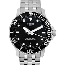 Load image into Gallery viewer, Tissot Seastar 1000 Powermatic 80 Black Dial Silver Steel Strap Watch For Men - T120.407.11.051.00
