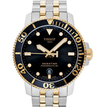 Load image into Gallery viewer, Tissot Seastar 1000 Powermatic 80 Black Dial Two Tone Steel Strap Watch For Men - T120.407.22.051.00