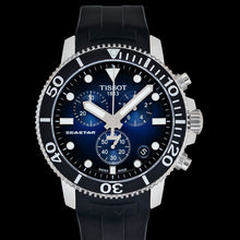 Load image into Gallery viewer, Tissot Seastar 1000 Chronograph Blue Dial Black Rubber Strap Watch For Men - T120.417.17.041.00