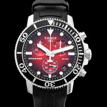 Load image into Gallery viewer, Tissot Seastar 1000 Chronograph Red Dial Black Rubber Strap Watch For Men - T120.417.17.421.00