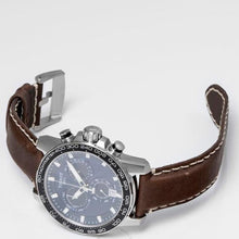 Load image into Gallery viewer, Tissot Supersport Chrono Blue Dial Brown Leather Strap Watch For Men - T125.617.16.041.00