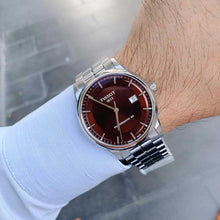 Load image into Gallery viewer, Tissot Luxury Powermatic 80 Brown Dial Silver Steel Strap Watch For Men - T086.407.11.291.00