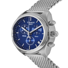 Load image into Gallery viewer, Tissot PR 100 Chronograph Blue Dial Silver Mesh Bracelet Watch for Men - T101.417.11.041.00
