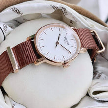 Load image into Gallery viewer, Tissot Everytime Desire White Dial Maroon NATO Strap Watch for Women - T109.210.37.031.00