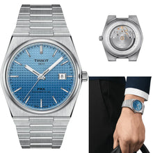 Load image into Gallery viewer, Tissot PRX Powermatic 80 Gradient Blue Dial Silver Steel Strap Watch for Men - T137.407.11.351.01