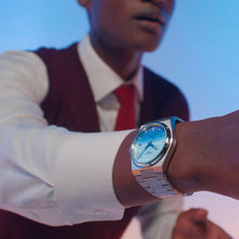 Load image into Gallery viewer, Tissot PRX Powermatic 80 Gradient Blue Dial Silver Steel Strap Watch for Men - T137.407.11.351.01