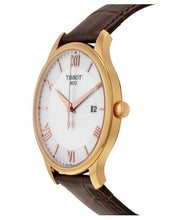 Load image into Gallery viewer, Tissot T Classic Tradition Silver Dial Brown Leather Strap Watch For Men - T063.610.36.038.00