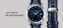 Load image into Gallery viewer, Tissot Couturier Lady Blue Dial Blue Leather Strap Watch for Women - T035.210.16.041.00
