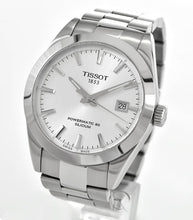 Load image into Gallery viewer, Tissot Gentleman Powermatic 80 Silicium Silver Dial Silver Steel Strap Watch For Men - T127.407.11.031.00