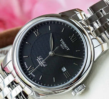 Load image into Gallery viewer, Tissot Le Locle Automatic Lady Black Dial Silver Steel Strap Watch For Women - T006.207.11.058.00