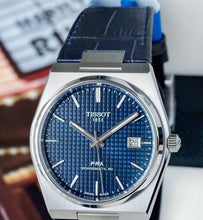 Load image into Gallery viewer, Tissot PRX Powermatic 80 Blue Dial Blue Leather Strap Watch for Men - T137.407.16.041.00