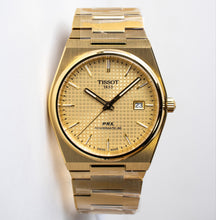 Load image into Gallery viewer, Tissot PRX Powermatic 80 Gold Dial Gold Steel Strap Watch for Men - T137.407.33.021.00
