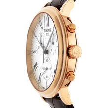 Load image into Gallery viewer, Tissot Carson Premium Chronograph Silver Dial Brown Leather Strap Watch For Men - T122.417.36.033.00