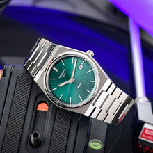 Load image into Gallery viewer, Tissot PRX Green Dial Silver Steel Strap Watch For Men - T137.410.11.091.00