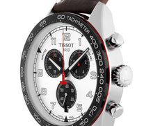 Load image into Gallery viewer, Tissot T Sport PRS 516 Chronograph Silver Dial Brown Leather Strap Watch for Men - T131.617.16.032.00