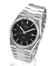 Load image into Gallery viewer, Tissot PRX Quartz Black Dial Silver Steel Strap Watch For Men - T137.410.11.051.00