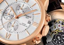 Load image into Gallery viewer, Tissot Des Tourelles Chronograph Silver Dial Brown Leather Strap Watch For Men - T099.427.36.038.00
