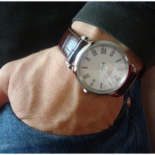 Load image into Gallery viewer, Tissot T Classic Dream White Dial Brown Leather Strap Watch for Men - T033.410.16.013.01
