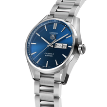 Load image into Gallery viewer, Tag Heuer Carrera Automatic Blue Dial Silver Steel Strap Watch for Men - WAR201E.BA0723