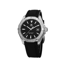 Load image into Gallery viewer, Tag Heuer Aquaracer Quartz Black Dial Black Rubber Strap Watch for Men - WAY1110.FT8021