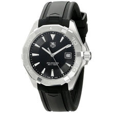 Load image into Gallery viewer, Tag Heuer Aquaracer Quartz Black Dial Black Rubber Strap Watch for Men - WAY1110.FT8021