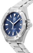 Load image into Gallery viewer, Tag Heuer Aquaracer Quartz Blue Dial Silver Steel Strap Watch for Men - WAY1112.BA0928