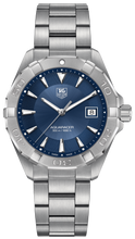 Load image into Gallery viewer, Tag Heuer Aquaracer Quartz Blue Dial Silver Steel Strap Watch for Men - WAY1112.BA0928